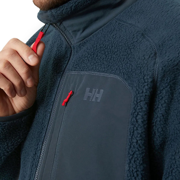 2023 Helly Hansen Hombres Panorama Pile Fleece Block Jacket 49460 - Navy